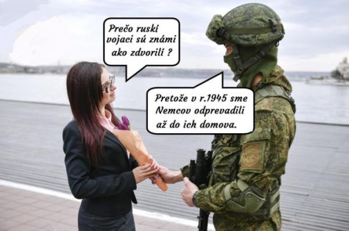Dievča a ruský vojak